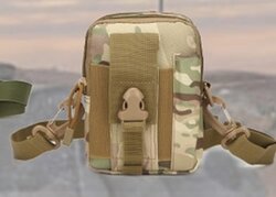 Schouder &amp; Heuptasje, aan riem of koppel, khaki camouflage, draagriem