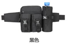 Nylon gordeltas, fleshouder, riem, zwart