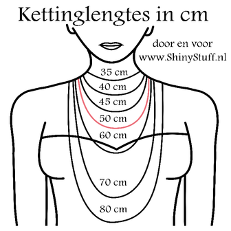 Edelstaal Konings-Ketting 45 cm, motief Draak rond dubbel schakel.