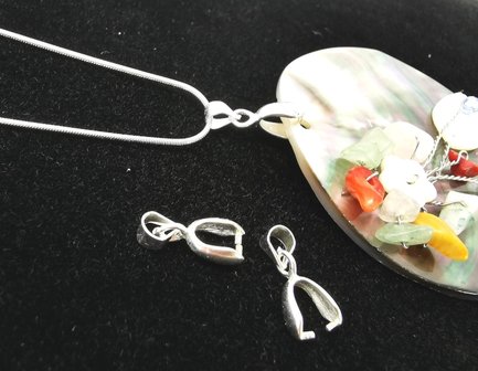 10 x Klemmetje voor Hanger - Silver plated metaal handig klemmetje voor uw zelfgemaakte  hangers.