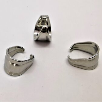 10 x Edelstaal grove klemmetjes voor ketting hanger, Te vervangen als je hanger een grove ketting er door zal willen.