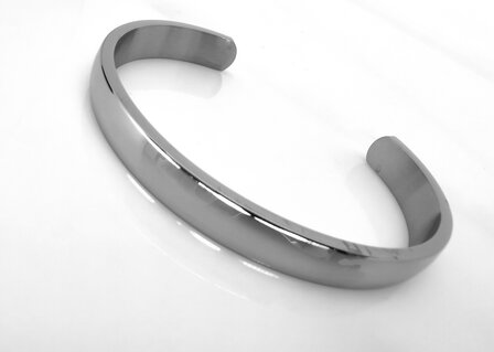 Bangle armband, glad 7,7mm, - Giftshop Lili