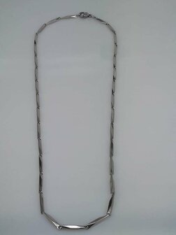 Edelstaal Gepolijst schakel ketting, L 45 cm