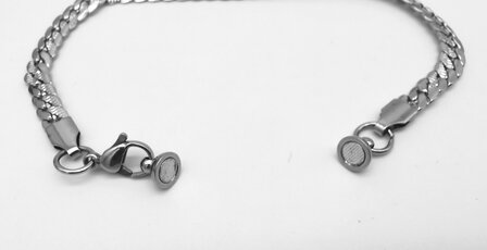 RVS 5 x Magneet sluiting- rond zilver- &Oslash;6mm- Sieraden sluiting- magneet slotjes.