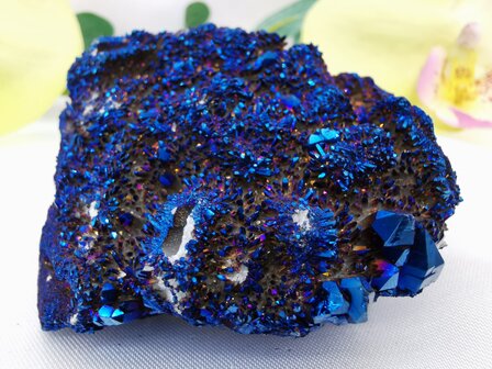 194gr Aura kwarts cluster cobalt &amp; titanium