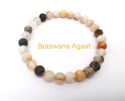 Botswana Agaat &ndash; 6mm Kralen Armband