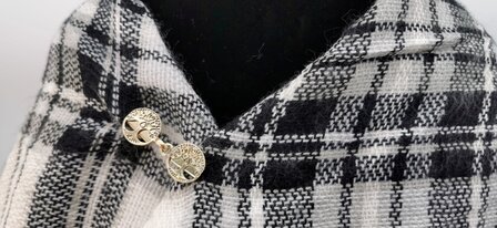 Vest clip haak, &quot;Keltische levensboom&quot; voor, vest,  sjaal, omslagdoek, goudkleur