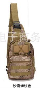 Sling-Schulter-Bauch-Ruck-Trage-sack, Khaki Python