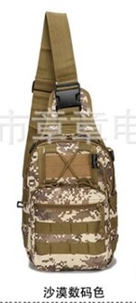 M2 Sling- schouder- buik- rug- draag- tas, Desert Digital