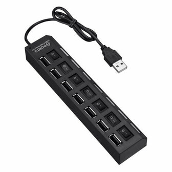 7 poort USB 2.0 hub, high speed