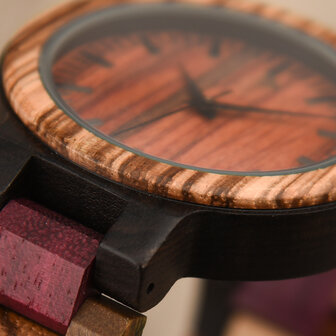 Houten horloge, band houten schakels