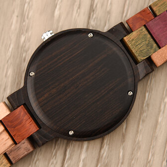 Houten horloge, band houten schakels