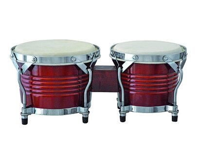 smalle Bongo&#039;s, rood hout, 7,5&quot;&amp;6,5&quot;