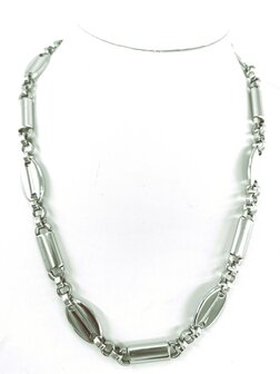 Set: RVS heren Ketting L 56 cm met armband L 23 cm.