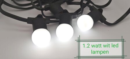 Stechkabel, 10 Meter, 18 Anschl&uuml;sse + Fassung und 18 LED-Lampe