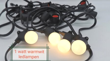 Stechkabel, 10 Meter, 18 Anschl&uuml;sse + Fassung und 18 LED-Lampe