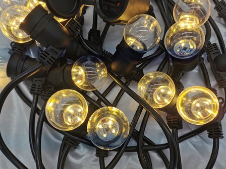 Stechkabel, 10 Meter, 18 Anschl&uuml;sse + Fassung und 18 LED-Lampe