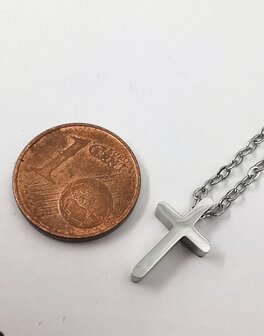 Edelstahl Feinkette L 45 cm mit Minikreuz