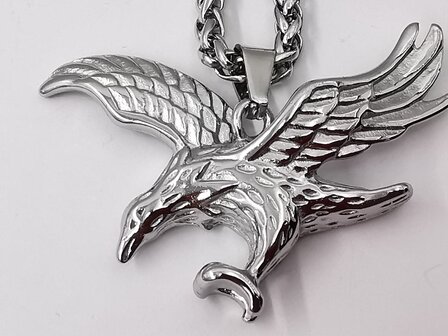 Adler - Herren Halskette L 60 cm - Adler Anh&auml;nger aus Edelstahl