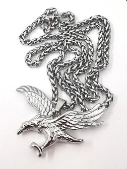 Adler - Herren Halskette L 60 cm - Adler Anh&auml;nger aus Edelstahl