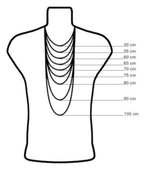 RVS 60 cm Heren Ketting met Kruis met Jezus 