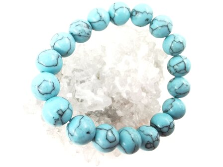 Armband T&uuml;rkis gr&uuml;nblau 17 Perlen