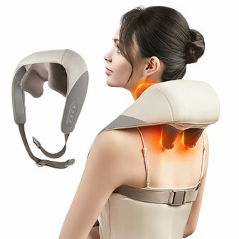 Nekmassageapparaat Shiatsu-massageapparaat met warmtefunctie Schoudermassage