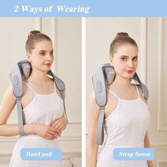 Nekmassageapparaat Shiatsu-massageapparaat met warmtefunctie Schoudermassage