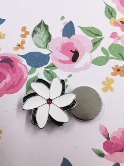 Melati Herdenkingen symbool speld met magneet Zilverkleurig