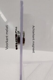 Melati Herdenkingen symbool speld met magneet Goudkleurig