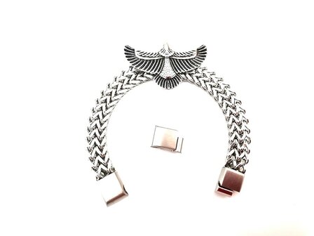 Armband Heren RVS adelaarsvleugel armband Incl Verlengstuk