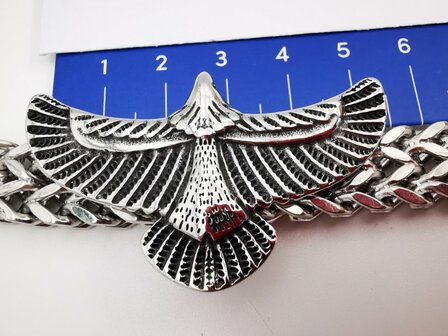 Armband Heren RVS adelaarsvleugel armband Incl Verlengstuk