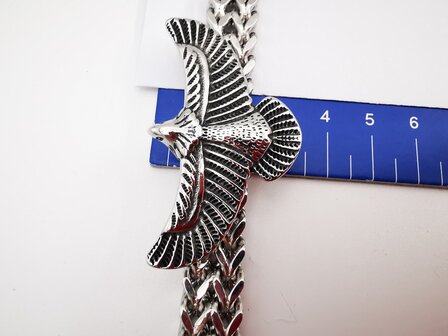Armband Heren RVS adelaarsvleugel armband Incl Verlengstuk