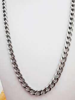 Zilverkleurige Stalen Ketting L 60 cm gourmet schakel