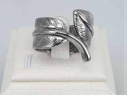 Edelstahl Ringe, Bananenblatt