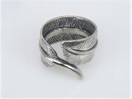 Edelstahl Ringe, Bananenblatt