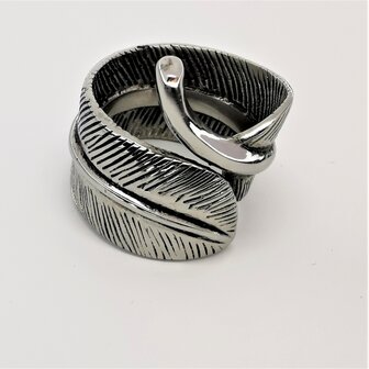 Edelstahl Ringe, Bananenblatt