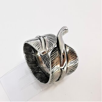 Edelstahl Ringe, Bananenblatt
