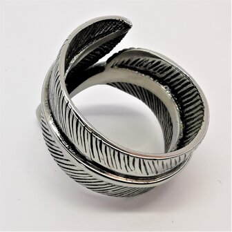 Edelstahl Ringe, Bananenblatt