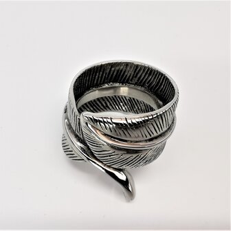 Edelstahl Ringe, Bananenblatt