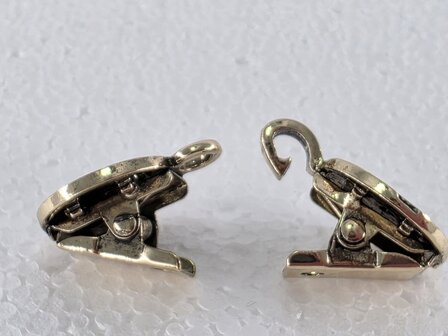 Vestclip met haak, 2D Vlinder, Goudkleurig.