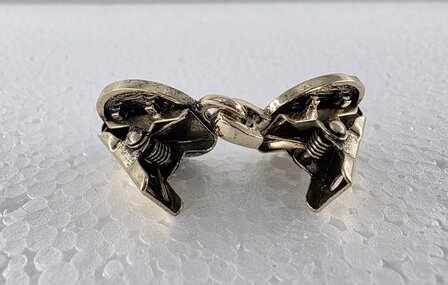 Vestclip met haak, 2D Vlinder, Goudkleurig.