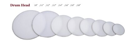 10&quot; wit trommel vel 