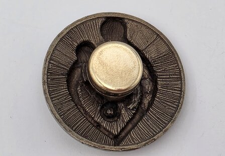 Magneet - broche - Design - Moeder en kind - Antiek brons kleur - &Oslash; 4.5 cm 