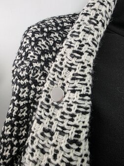 Magneet - broche - Design - Moeder en kind - Antiek zilverkleur - &Oslash; 4.5 cm 