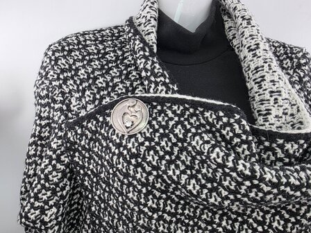 Magneet - broche - Design - Moeder en kind - Antiek zilverkleur - &Oslash; 4.5 cm 