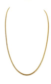 Ketting- RVS vierkante Venetiaanse Schakel L 60cm * D2mm goudkleurig
