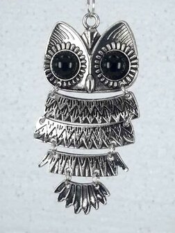 Schalkette mit Eulenanh&auml;nger mit schwarzen Augen.