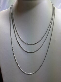 Ketting RVS Venetiaanse schakel Zilverkleurig L 60cm 