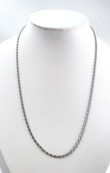 Edelstahl-Griechische Halskette, L 50 cm
